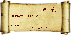 Alzner Attila névjegykártya